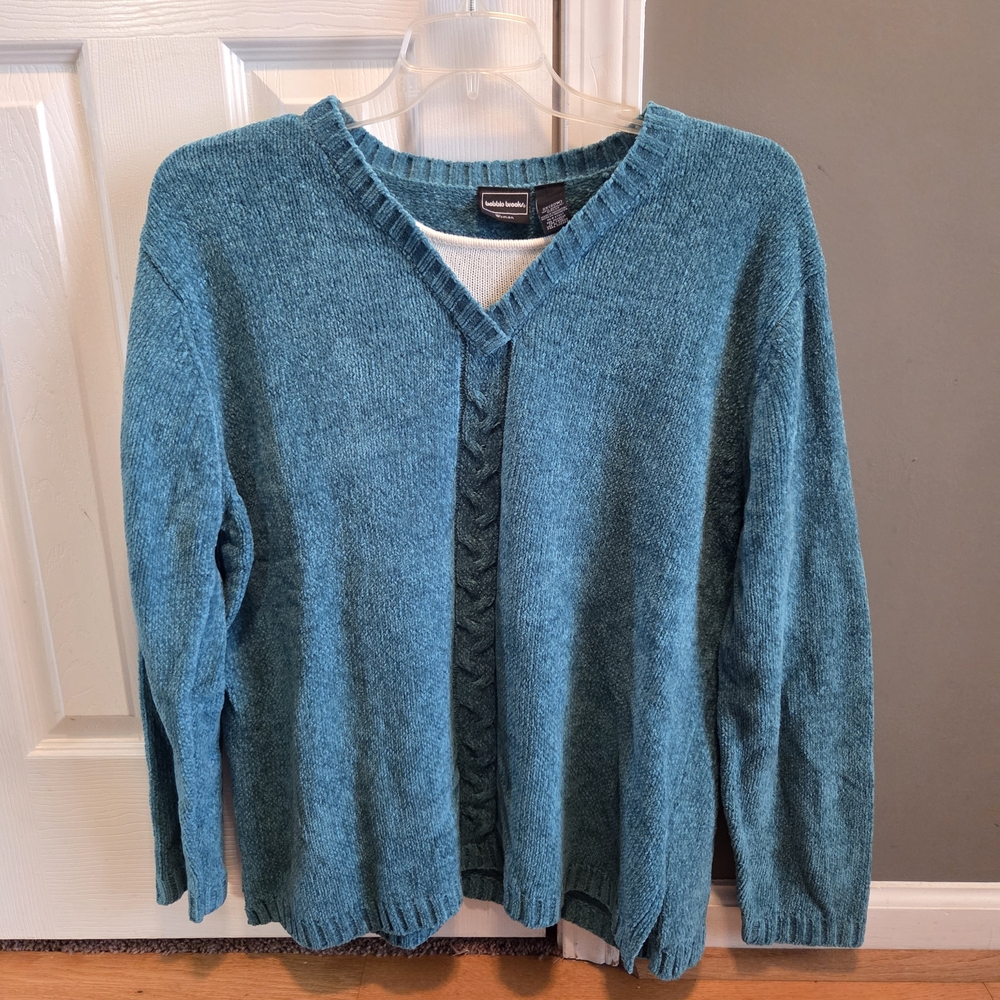 Bobbie Brooks Teal V-Neck Sweater